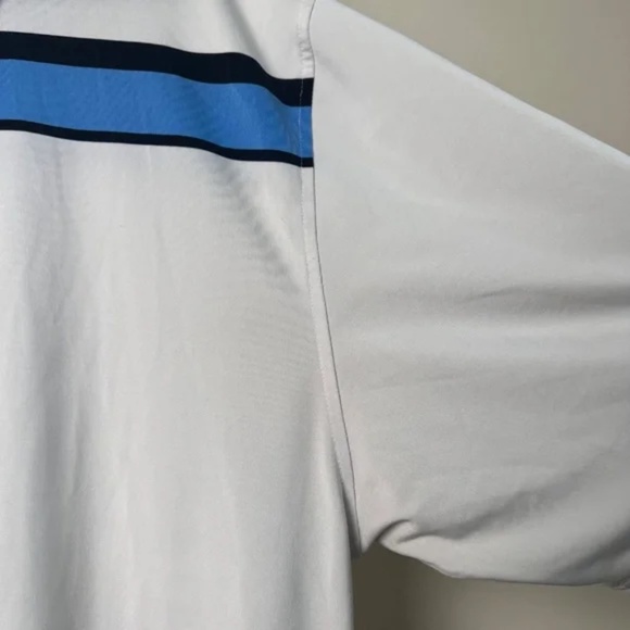 FootJoy Golf Polo White with Blue Stripes Golf Logo XL Men's - Picture 6 of 7
